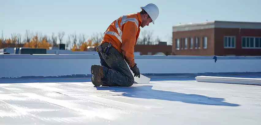 Flat Roof Drain Installation in Rolling Meadows